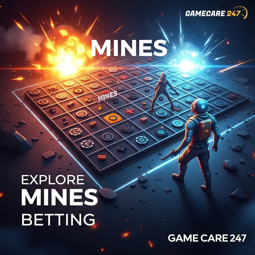 Play Mines game online — uncover the gems while avoiding hidden mines, by playgamecare247
